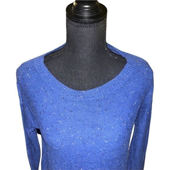 Rubbish Royal Blue Angora Rabbit Lightweight Long Sleeve Sweater Extra Small XS - Picture 2 of 12